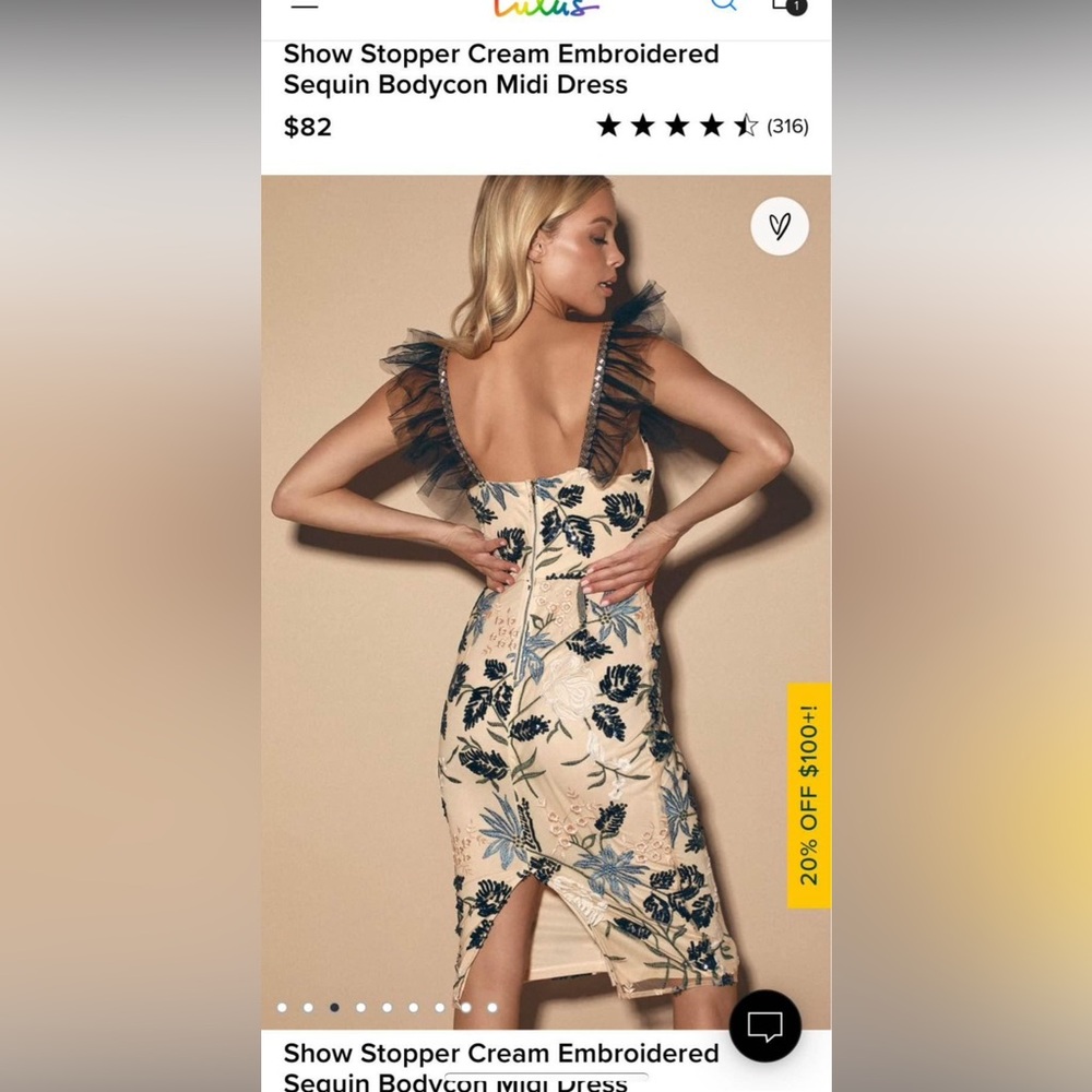 Lulus show stopper Bodycon midi dress